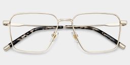 Ashley Gold Square Glasses2