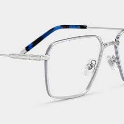 Ashley Silver Square Glasses5