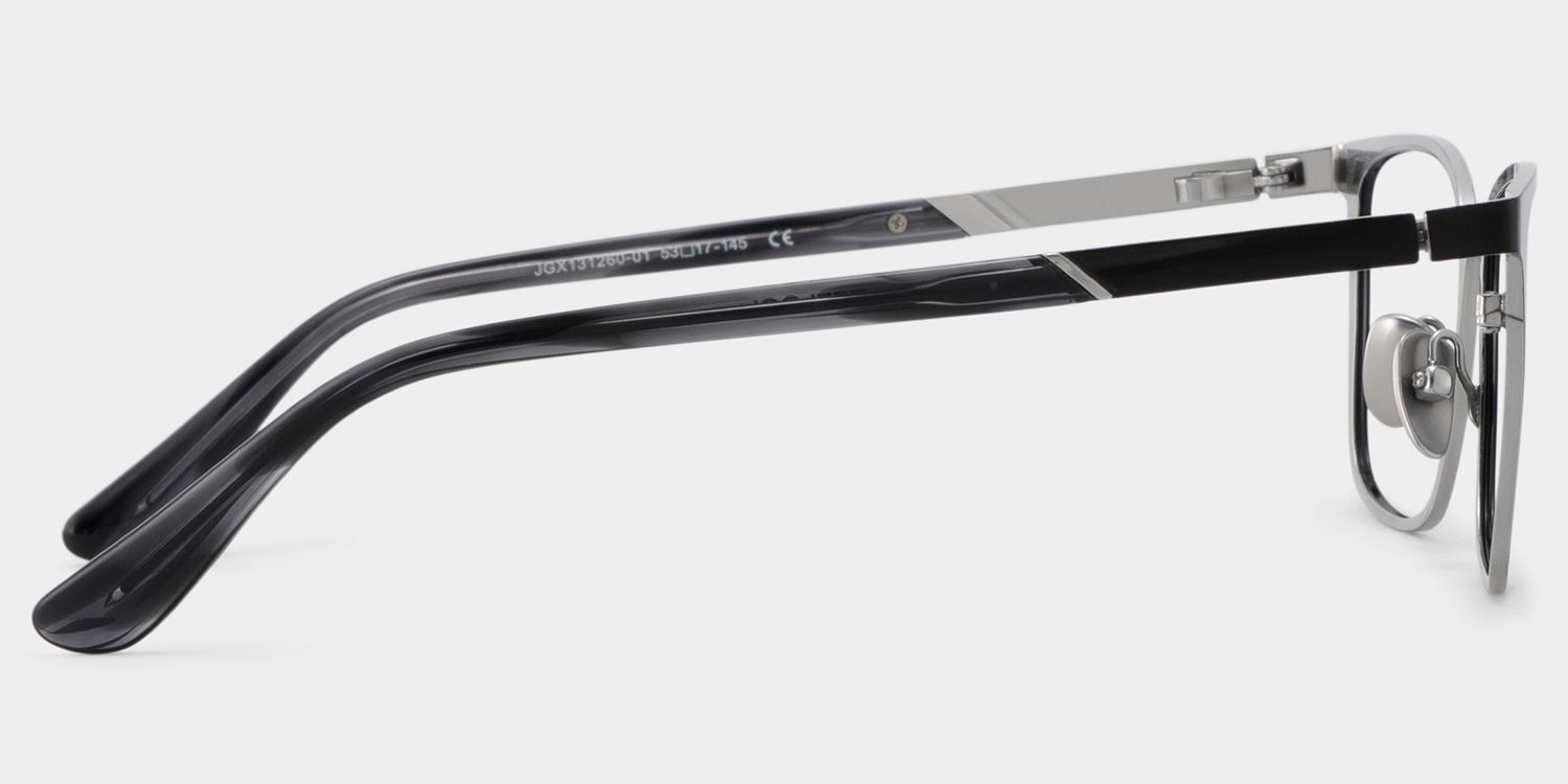 Aubrey Black Rectangle Frame Glasses for Men | ZEELOOL4