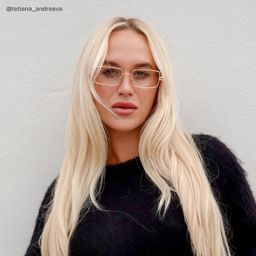 Olivia Gold Rectangle Glasses6