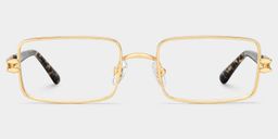 Olivia Gold Rectangle Glasses1