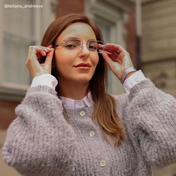 Olivia Silver Rectangle Glasses7