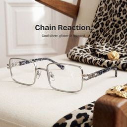 Olivia Silver Rectangle Glasses0