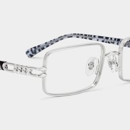 Olivia Silver Rectangle Glasses5