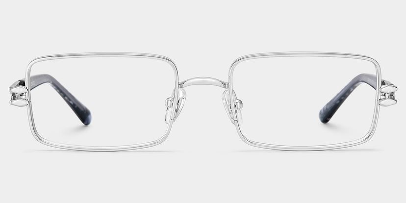 Olivia Silver Rectangle Glasses