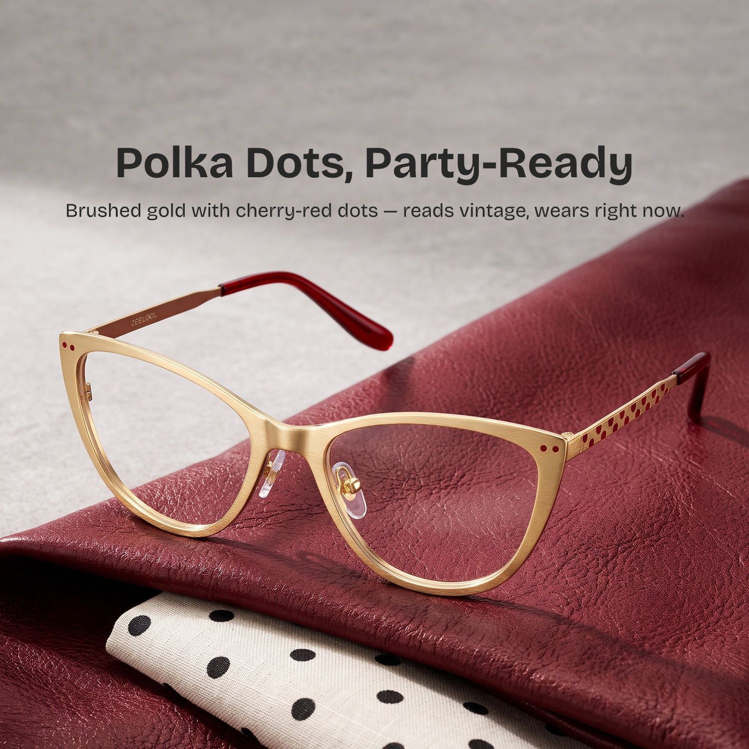Katherine Gold Cat-Eye Glasses | ZEELOOL0