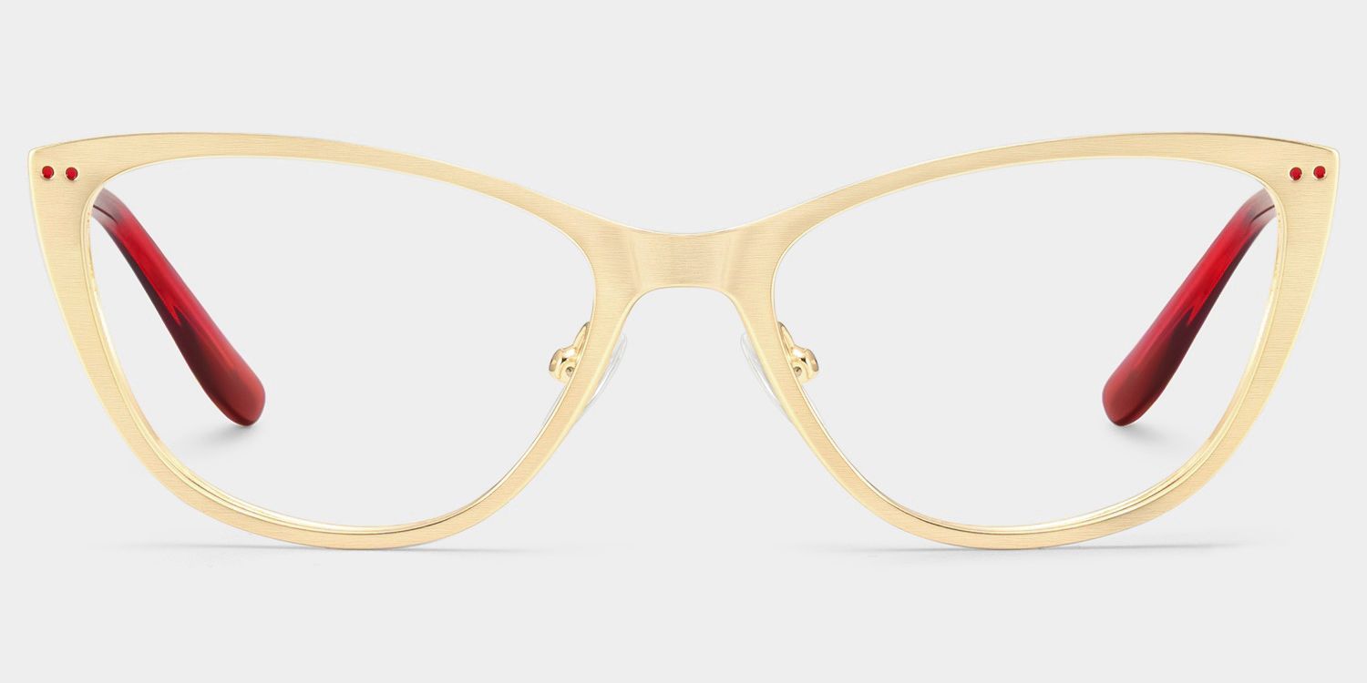 Katherine Gold Cat-Eye Glasses | ZEELOOL1