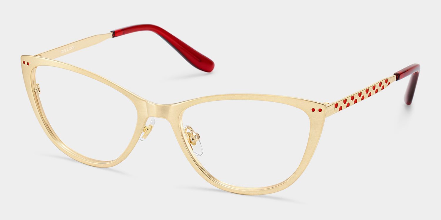 Katherine Gold Cat-Eye Glasses | ZEELOOL3