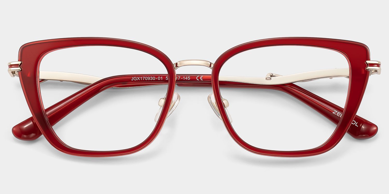Veronica Red Cat-Eye Glasses | ZEELOOL2