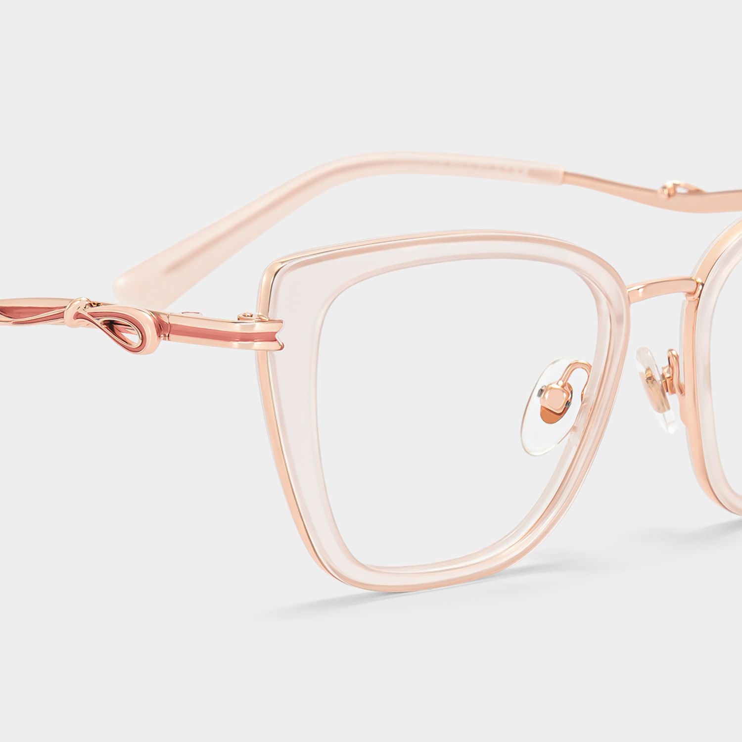 Veronica Beige Cat-Eye Glasses | ZEELOOL5