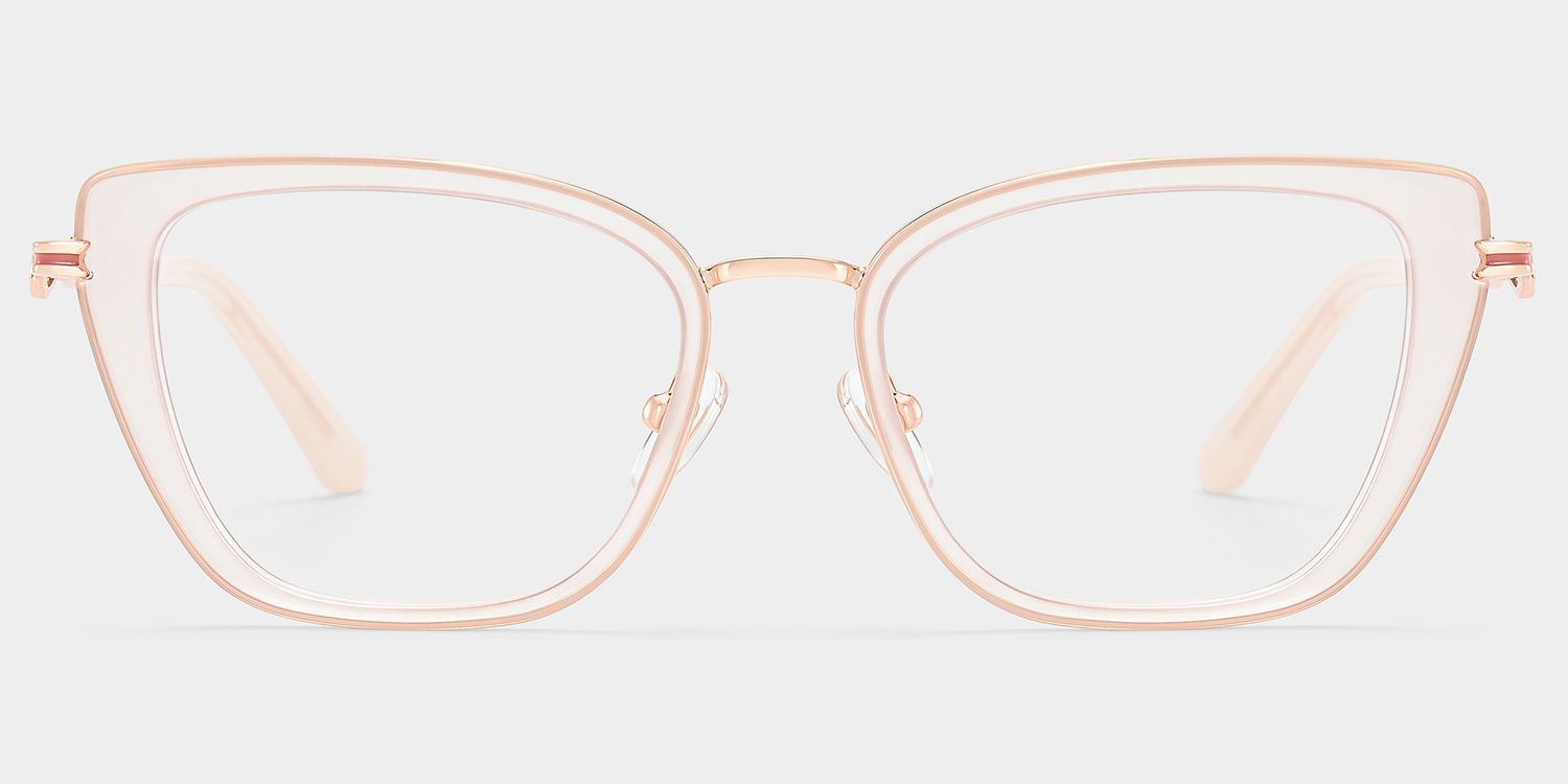 Veronica Beige Cat-Eye Glasses | ZEELOOL1