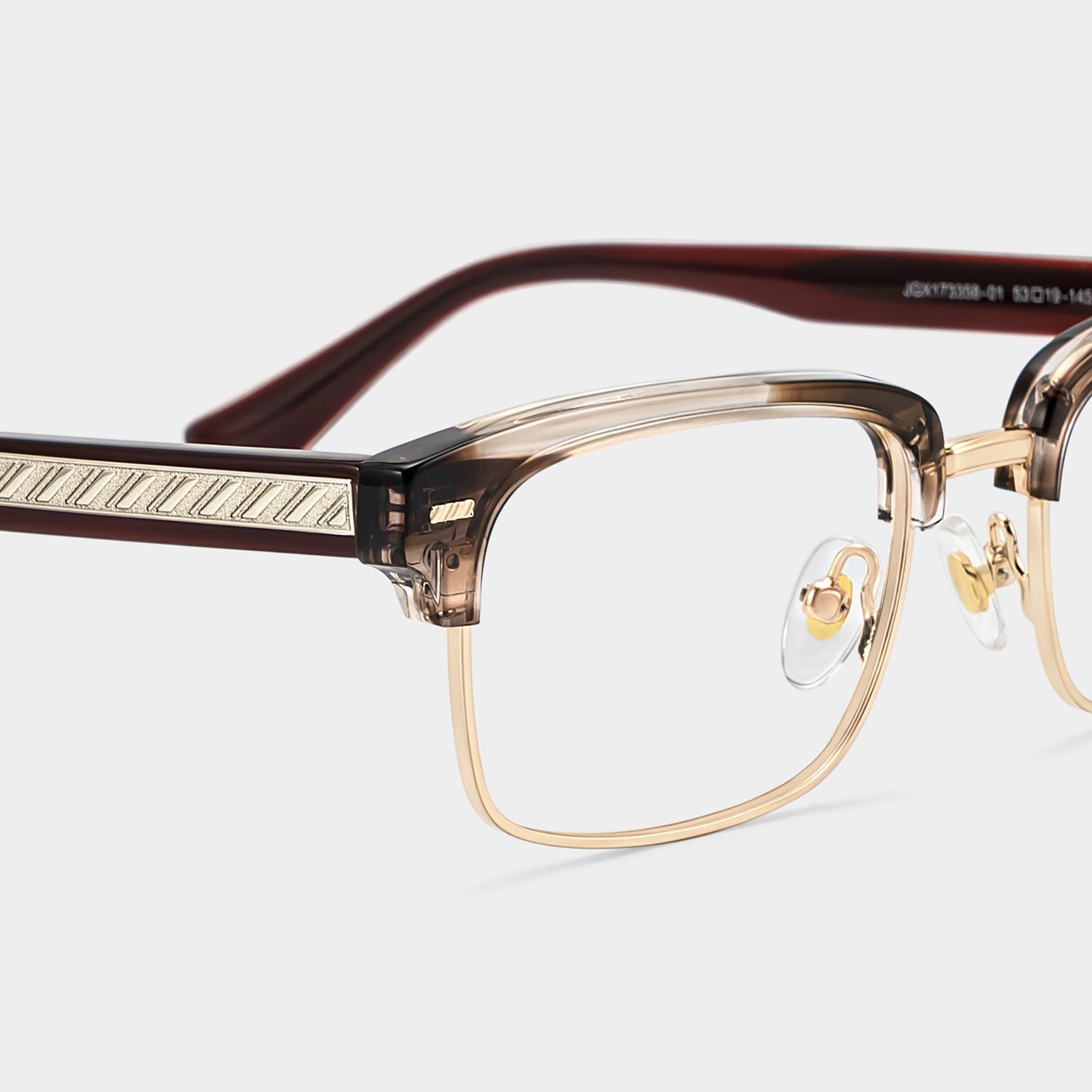Eden Brown Rectangle Frame Glasses for Men | ZEELOOL5
