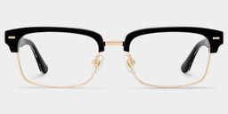 Eden Black Rectangle Glasses1