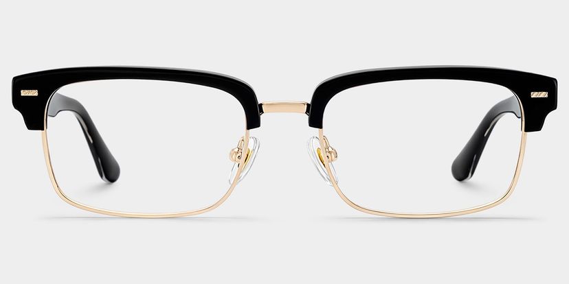 Eden Black Rectangle Glasses