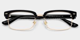 Eden Black Rectangle Glasses2