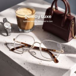 Sophie Clear Geometric Glasses0