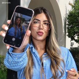 Sophie Pink Geometric Glasses6