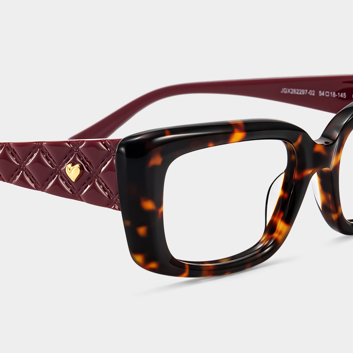 Shiny Tortoise Rectangle Glasses | ZEELOOL5
