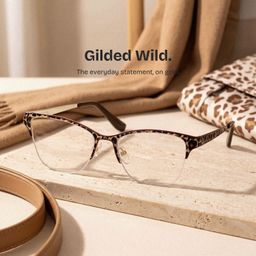 Dorian Brown Leopard print Cat eye Glasses0