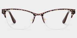 Dorian Brown Leopard print Cat eye Glasses1