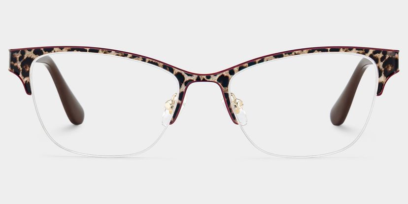 Dorian Brown Leopard print Cat eye Glasses