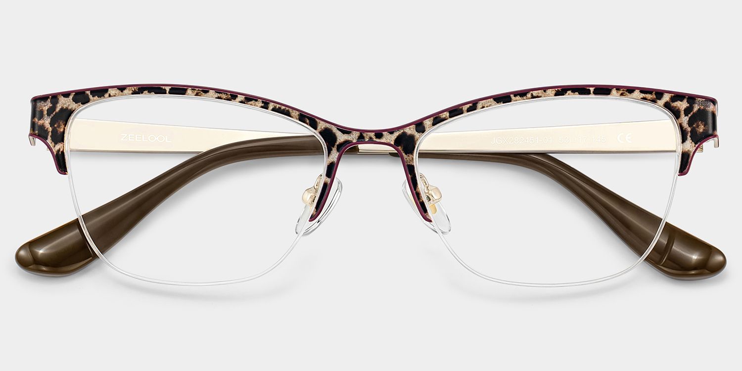 Dorian Brown Leopard Print Cat-Eye Glasses | ZEELOOL2