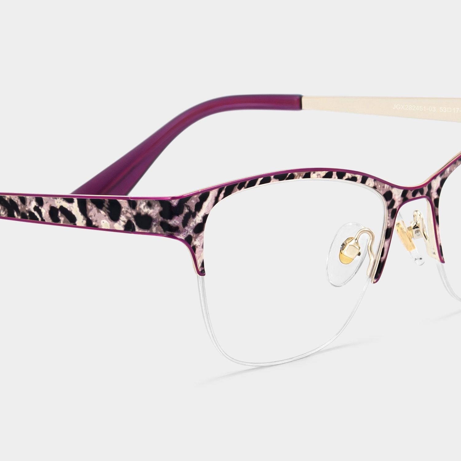 Dorian Purple Leopard Print Cat-Eye Glasses | ZEELOOL5