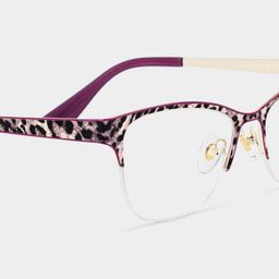 Dorian Purple Leopard print Cat eye Glasses5