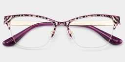 Dorian Purple Leopard print Cat eye Glasses2