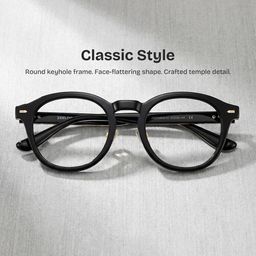 Frances Round Black Glasses0
