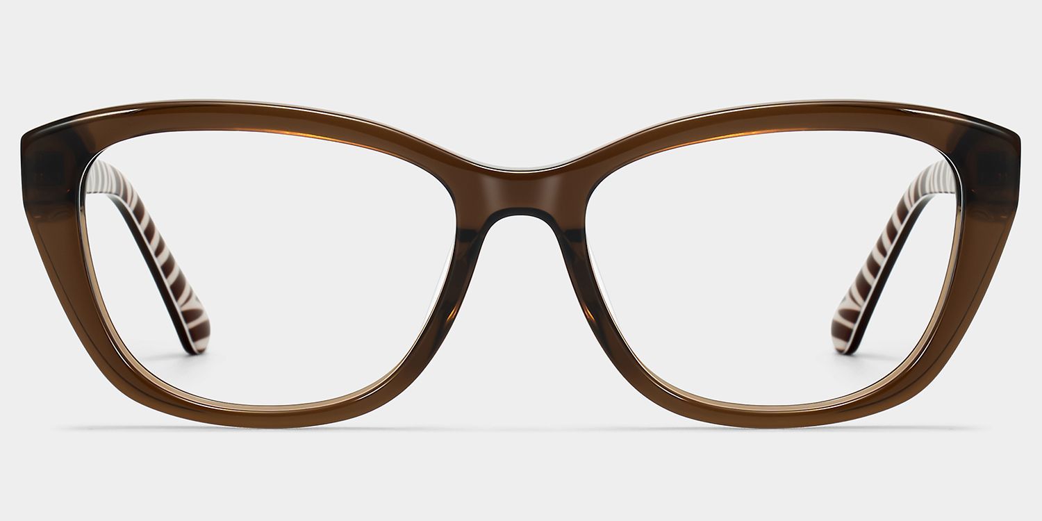 Brielle Brown Cat-Eye Glasses | ZEELOOL1
