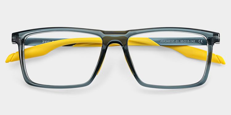 Active Blue Yellow Rectangle Glasses