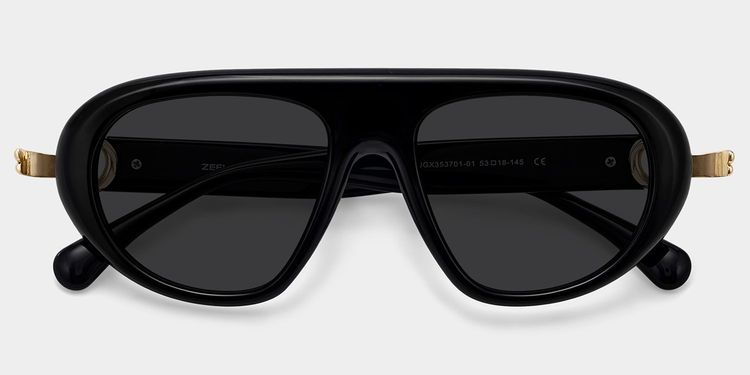 Aveline Black Aviator Glasses