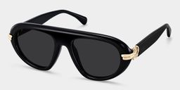Aveline Black Aviator Glasses2