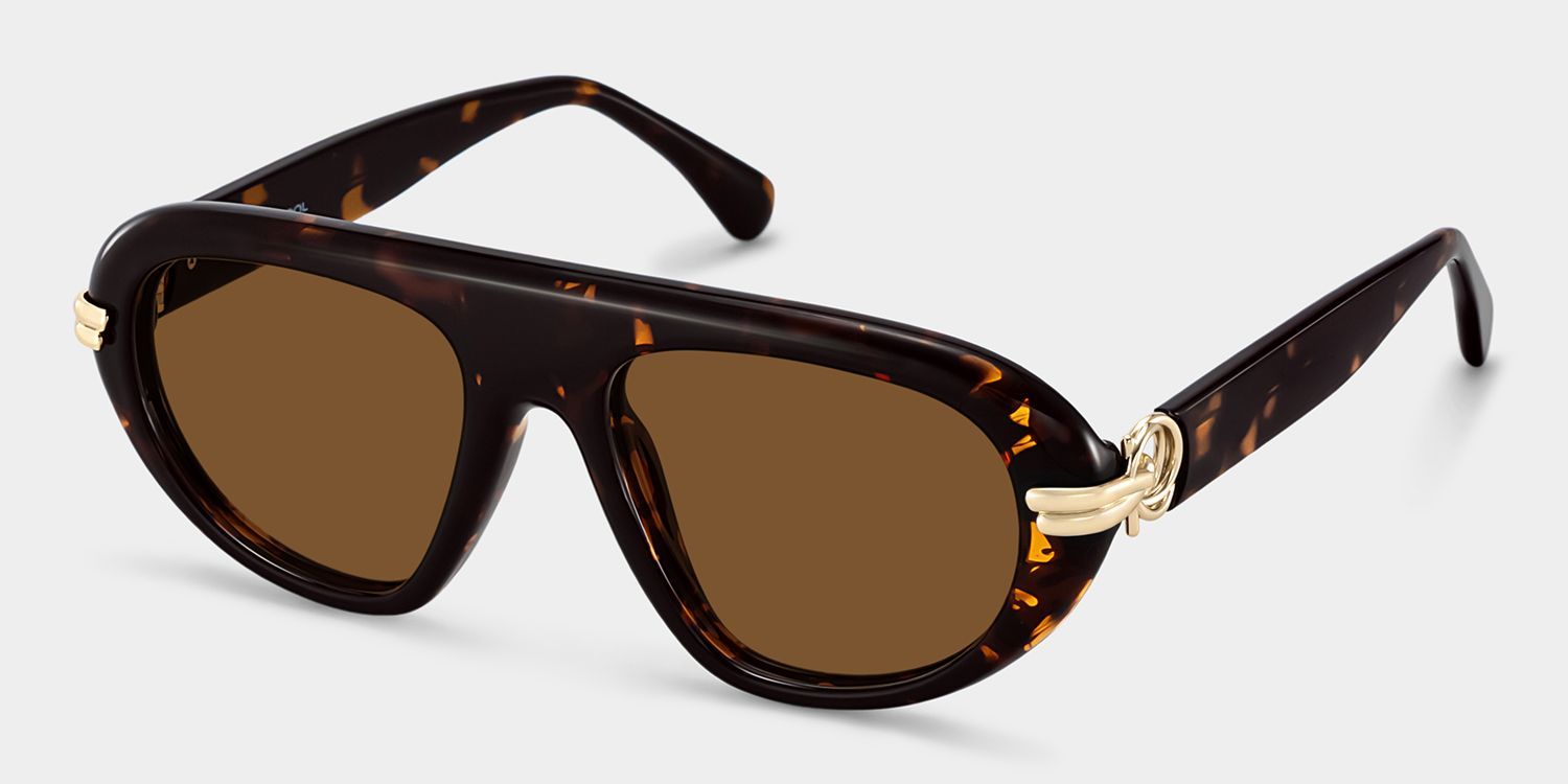 Aveline Tortoise Aviator Prescription Glasses for Women | ZEELOOL2