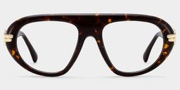 Aveline Tortoise Aviator Glasses0