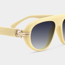 Aveline White Aviator Glasses4