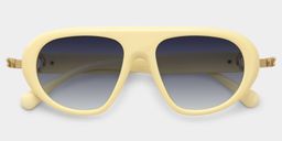 Aveline White Aviator Glasses1