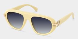 Aveline White Aviator Glasses2