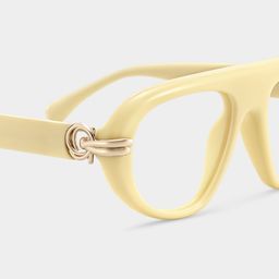 Aveline White Aviator Glasses4