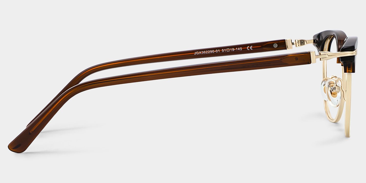 Capri Brown Browline Frame Glasses in Retro Style | ZEELOOL3