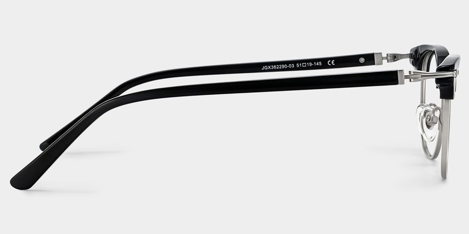 Capri Browline Black Frames Glasses for Men | ZEELOOL4