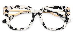 Lidia Square Cow Print Glasses1