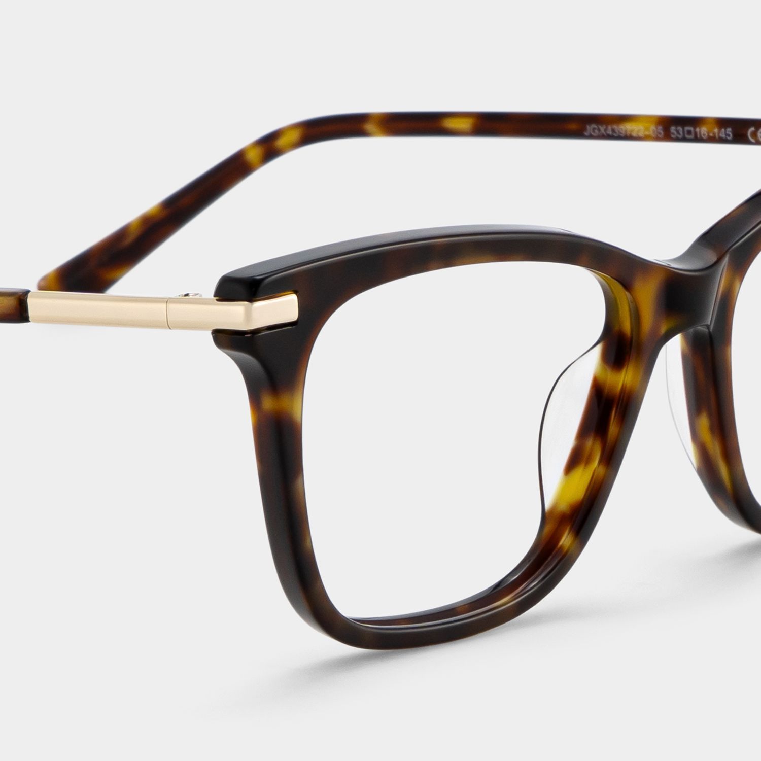 Eliot Tortoise Rectangle Mixed Frame Glasses for Women | ZEELOOL4