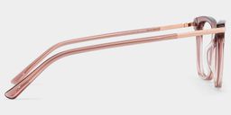 Eliot Clear Pink Rectangle Glasses3