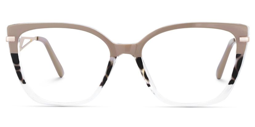Margret Tortoise Khaki Cat eye Glasses