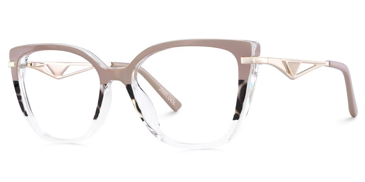 Margret Cateye Tortoise Khaki Glasses | Chic Mixed Frames | ZEELOOL2