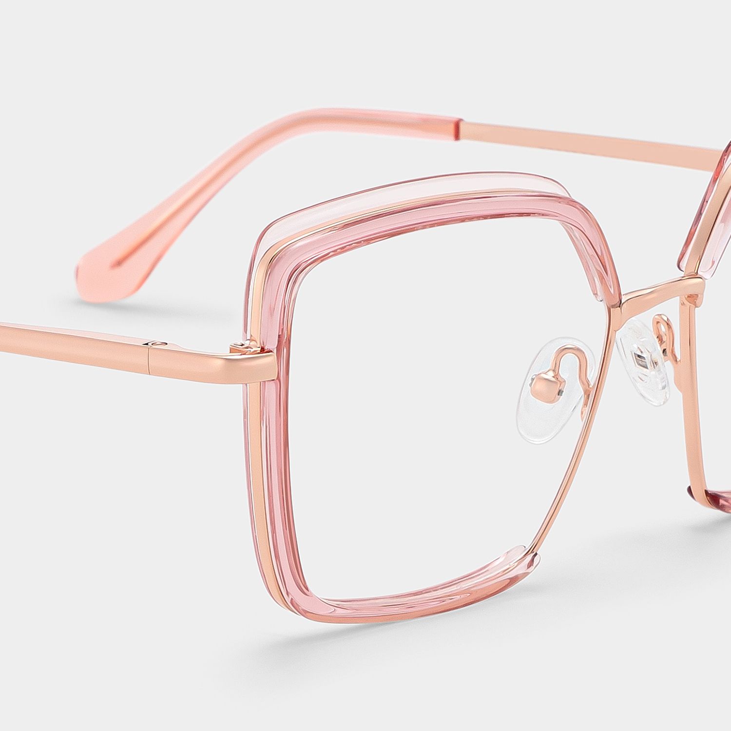 Cordaro Square Pink Color Frame Glasses | ZEELOOL5