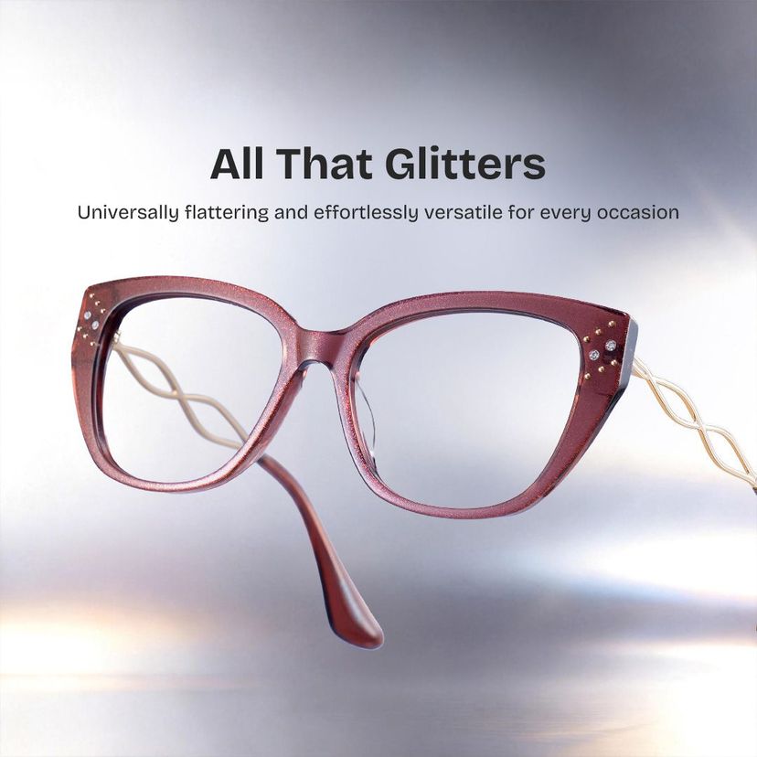 Alma Butterfly Brown Glasses
