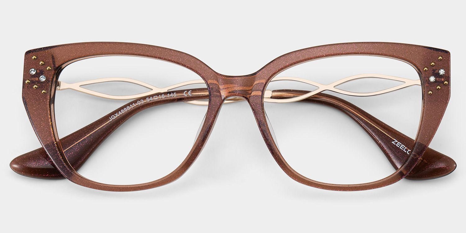 Alma Butterfly Brown Maroon Glasses Frames for Women| ZEELOOL2